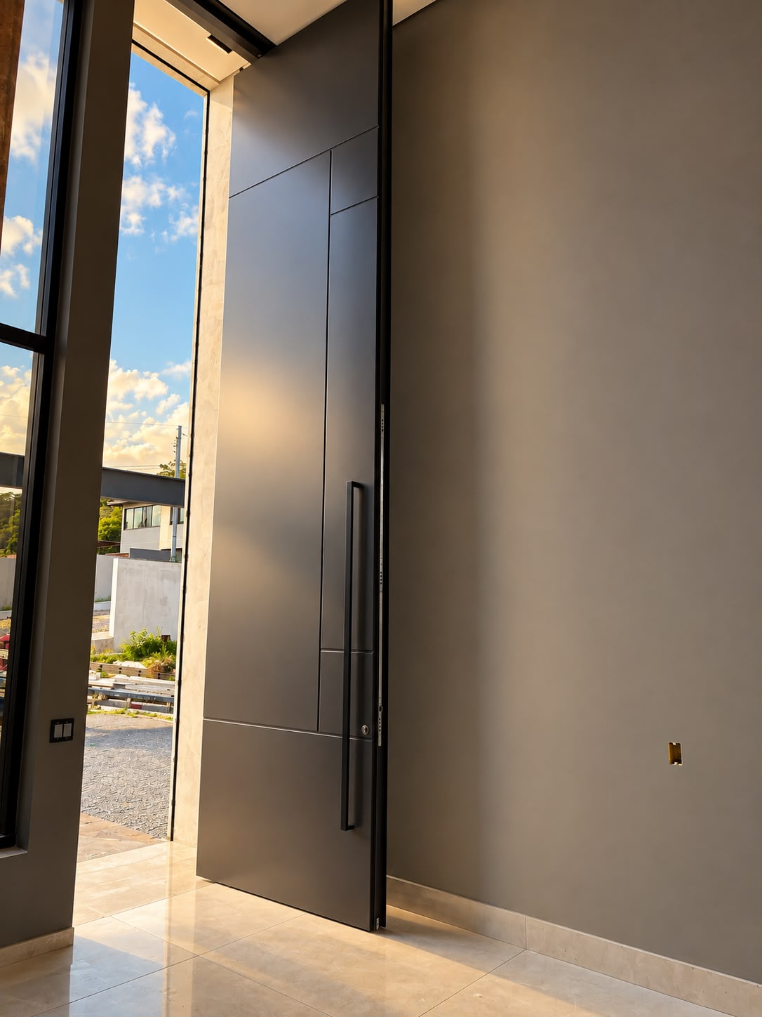 Modelo Porta em Frisos Intercalados, porta em ACM THE DOOR
